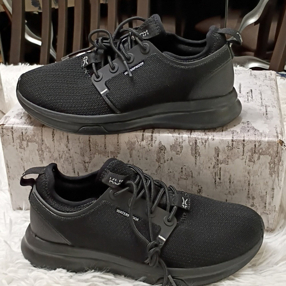 Kuru Atom Black Waterproof Plantar Fascitis Orthopedic Support Work Shoe 8M